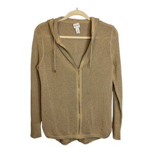 Chico's Sweater Women's Size Medium Zenergy Hooded Full Zip Sparkles Chicos 1